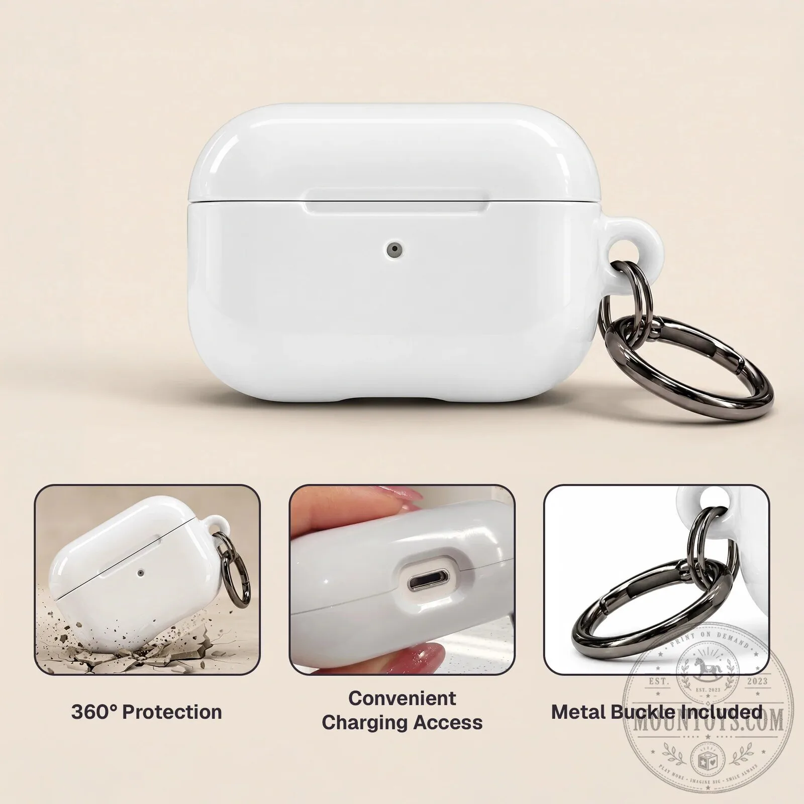 Personalized Birth Flower Custom Name Floral AirPods Protective Case 13 Personalized Birth Flower Custom Name Floral AirPods Protective Case