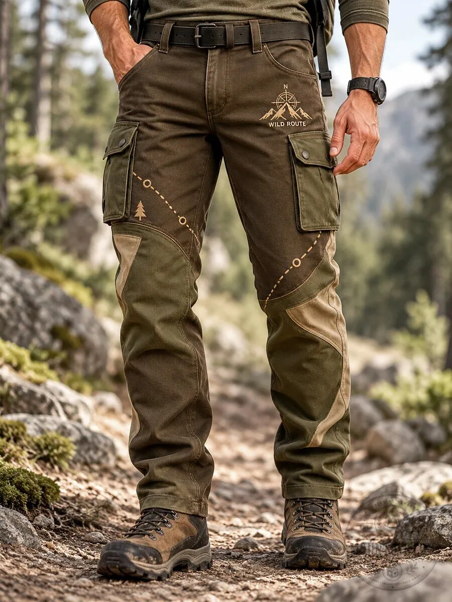 Wild Route Wilderness Trail Print Hiking Cargo Pants for Men 3 Wild Route Wilderness Trail Print Hiking Cargo Pants for Men