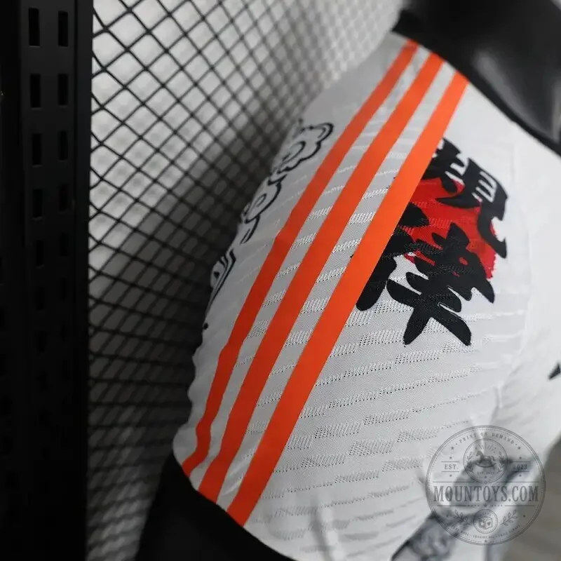 Japan National Football Team Samurai Sword Fish Graphic White Soccer Jersey 7 Japan National Football Team Samurai Sword Fish Graphic White Soccer Jersey