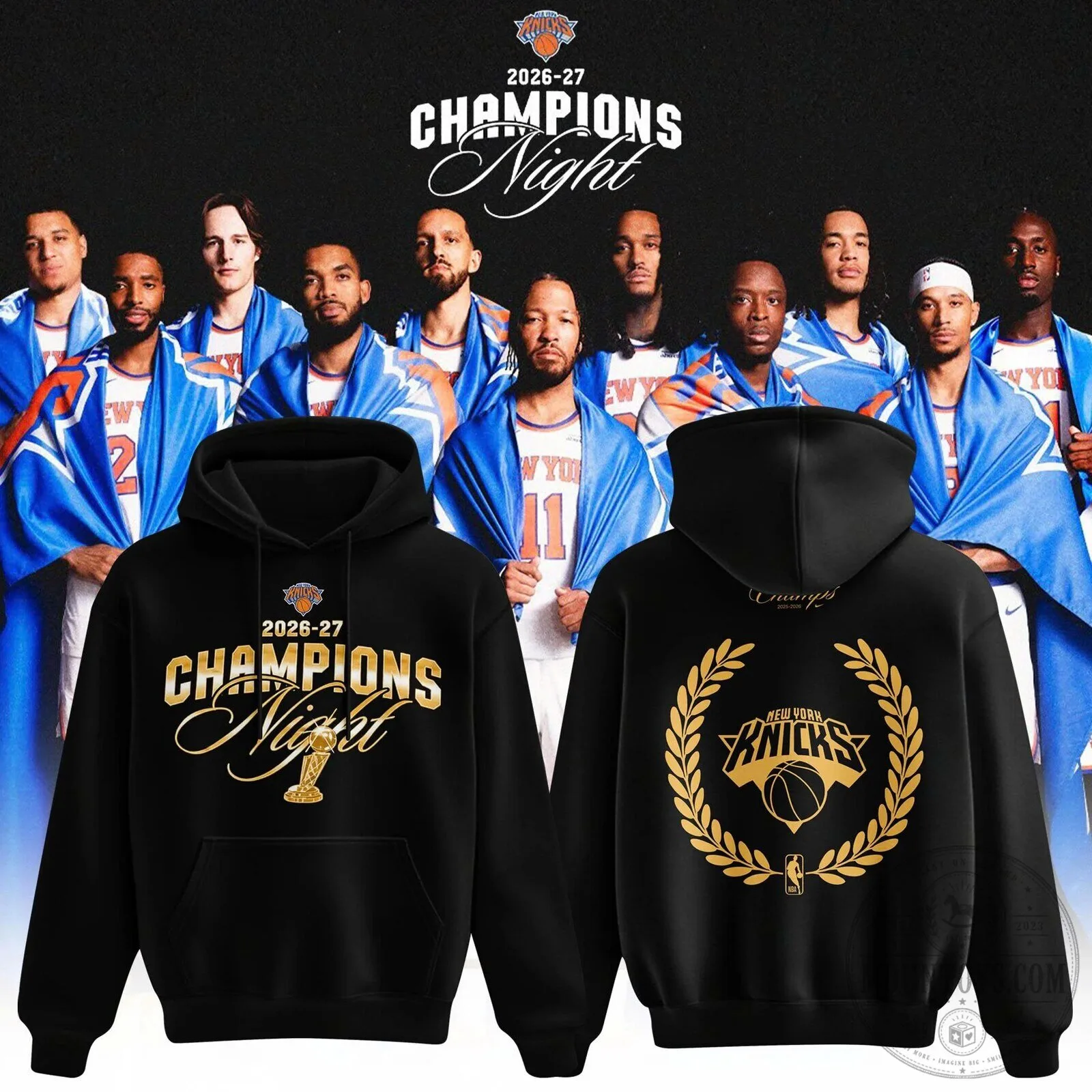 New York Knicks 2026-2027 Champions Night Black Hoodie