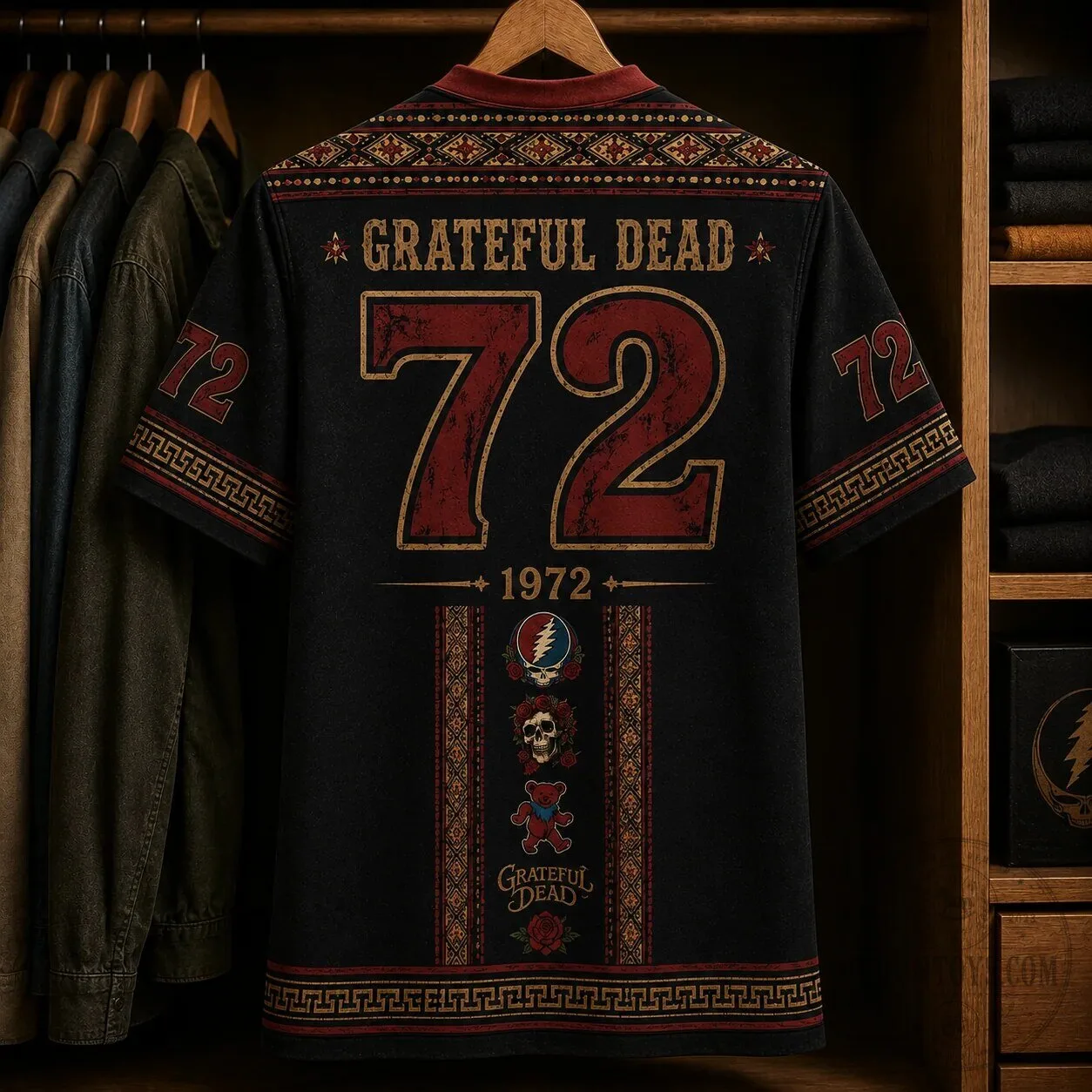 Grateful Dead Skeleton and Roses What a Long Strange Trip It's Been T-Shirt 9 Grateful Dead Skeleton and Roses What a Long Strange Trip It