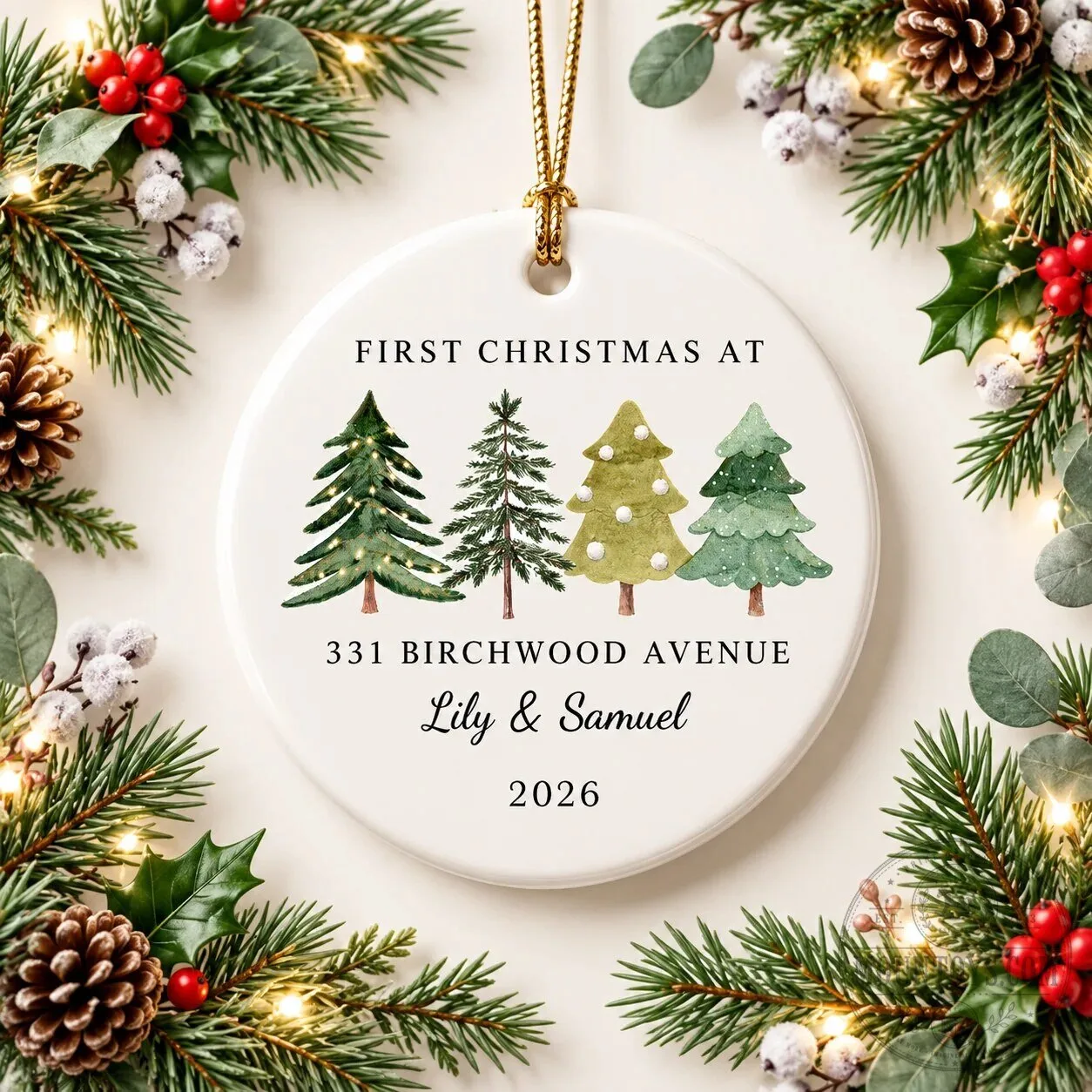 Personalized First Christmas At New Home Heart Ceramic Ornament 13 Personalized First Christmas At New Home Heart Ceramic Ornament