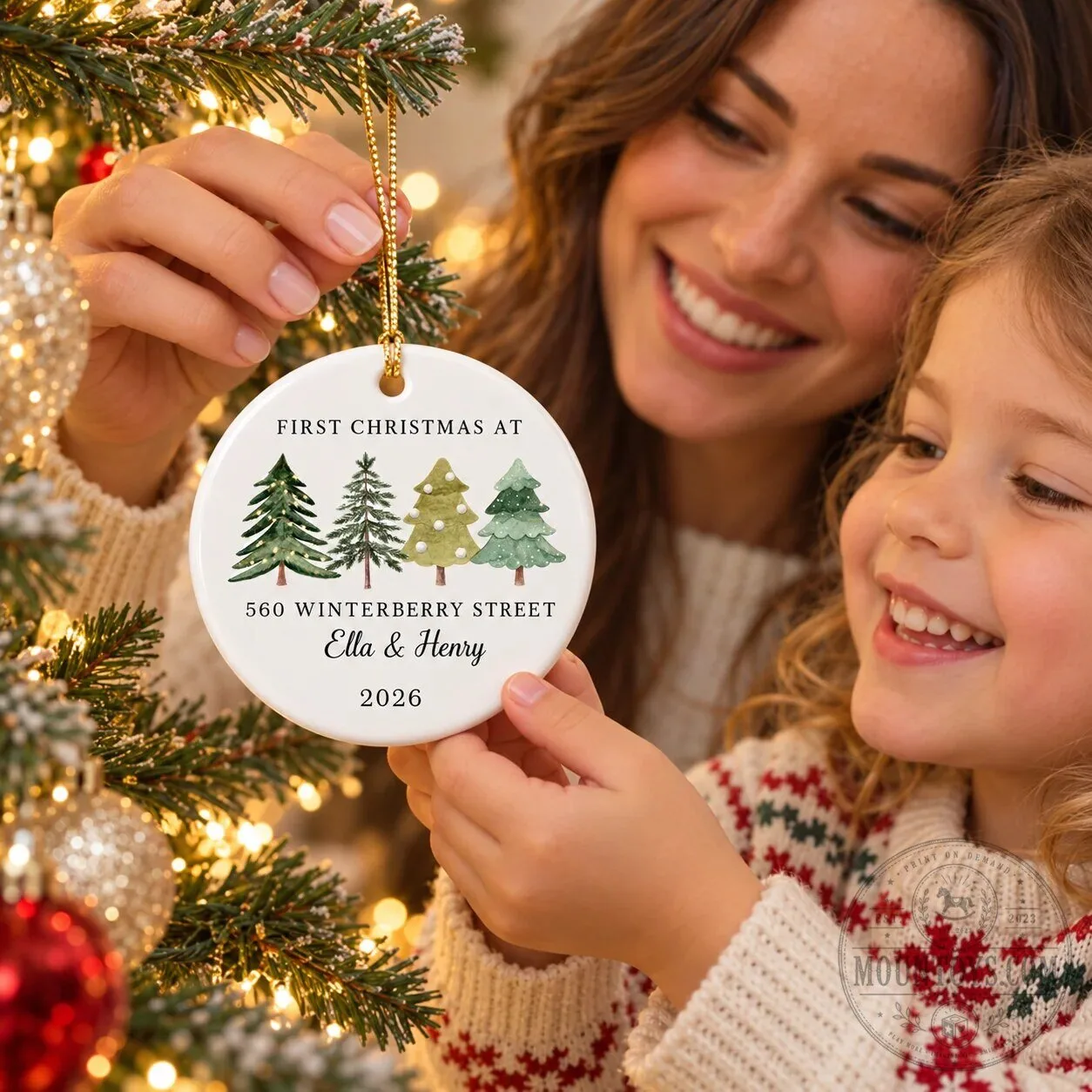 Personalized First Christmas At New Home Heart Ceramic Ornament 17 Personalized First Christmas At New Home Heart Ceramic Ornament